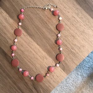 Pink beaded necklace